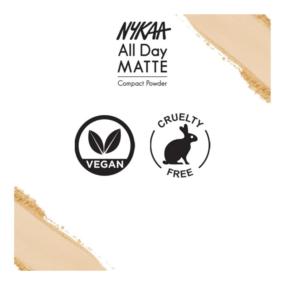 Image 9 of Nykaa All Day Matte Compact Powder- Beige 03