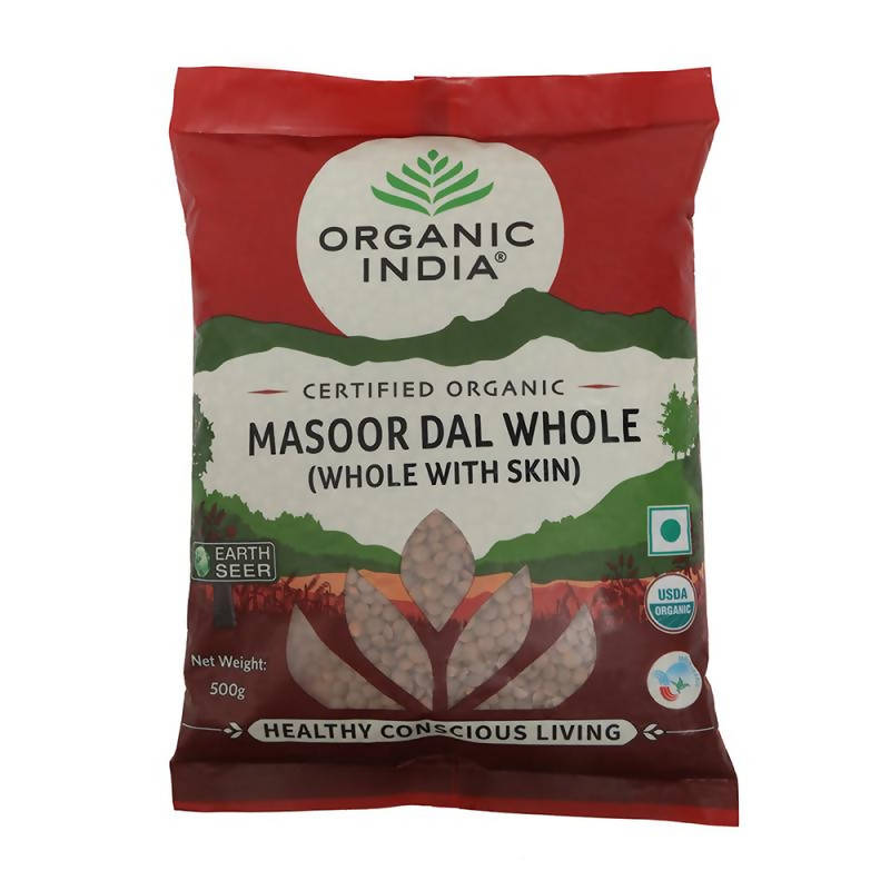 Image 1 of 500 gm for the product Organic India Masoor Dal Whole (Whole With Skin)