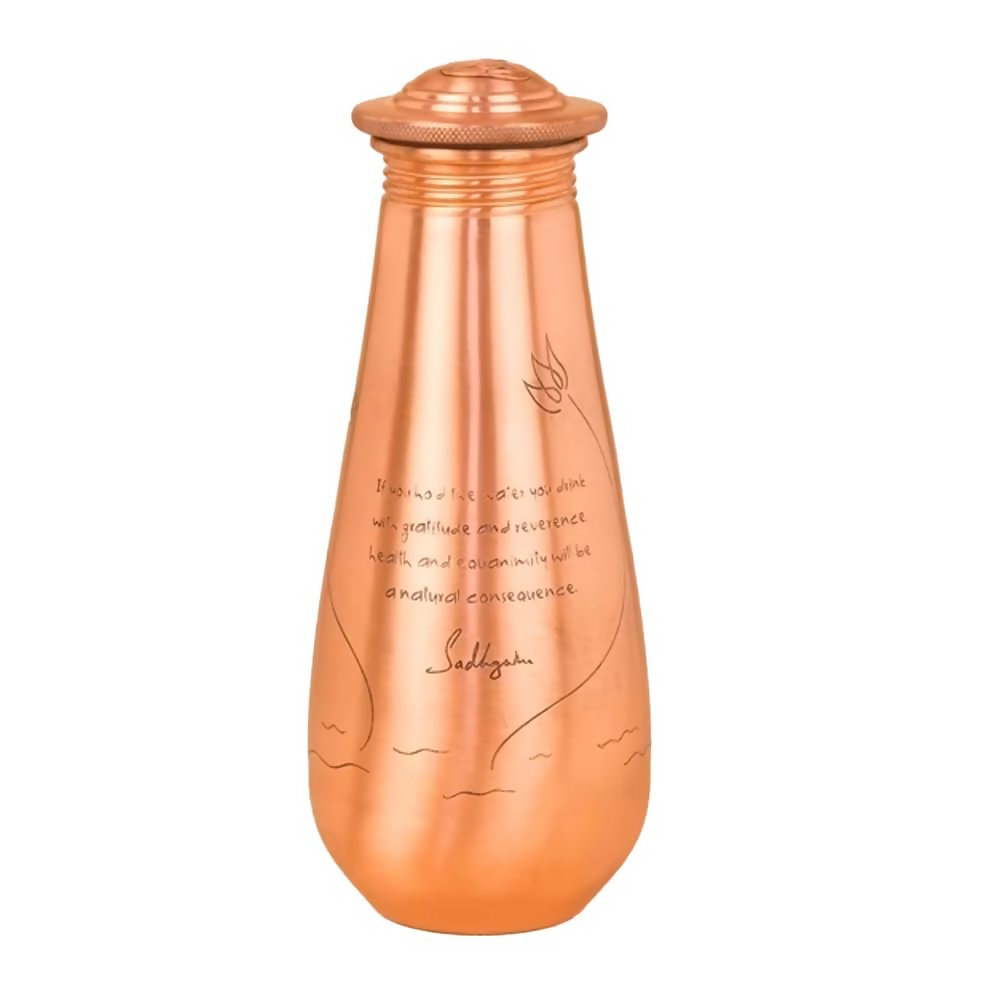 Image 1 of 500 ml for the product Isha Life Copper Water Bottle with Sadhguru Quote
