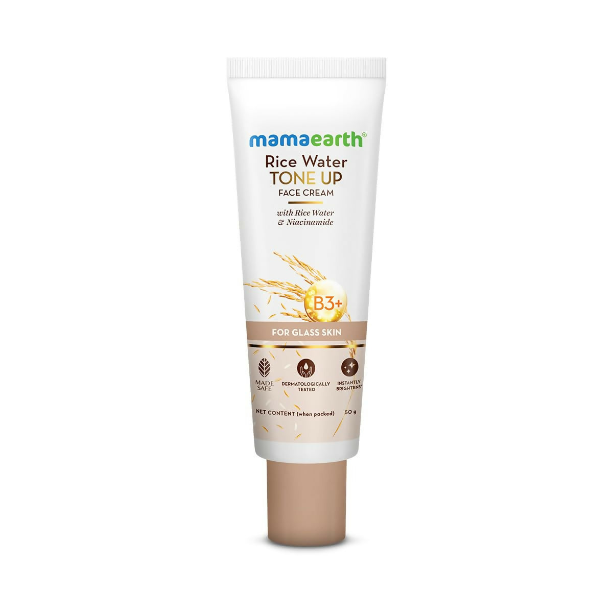 Image 1 of Mamaearth Rice Water Tone Up Face Cream with Rice Water & Niacinamide for Glass Skin