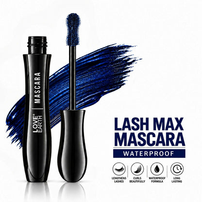 Image 6 of Love Earth Lash Max Mascara - Voluminous Lengthening & Waterproof - Blue