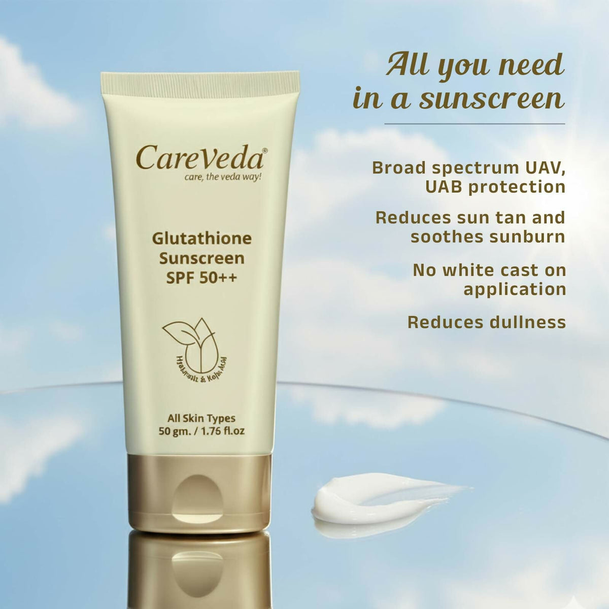 Image 6 of CareVeda Glutathione Sunscreen SPF 50++