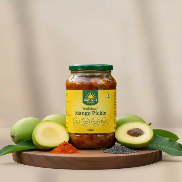 Image 1 of 500 gm for the product Mayukha Farms Traditional Mango Pickle
