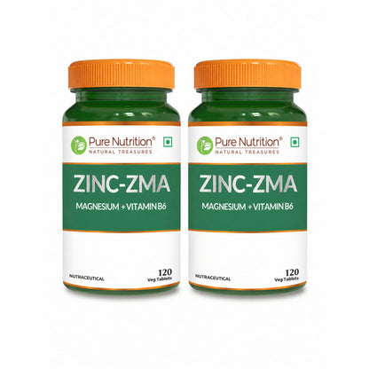 Image 1 of 120 tabs / Pack of 2 for the product Pure Nutrition Zinc ZMA 240 Tablets