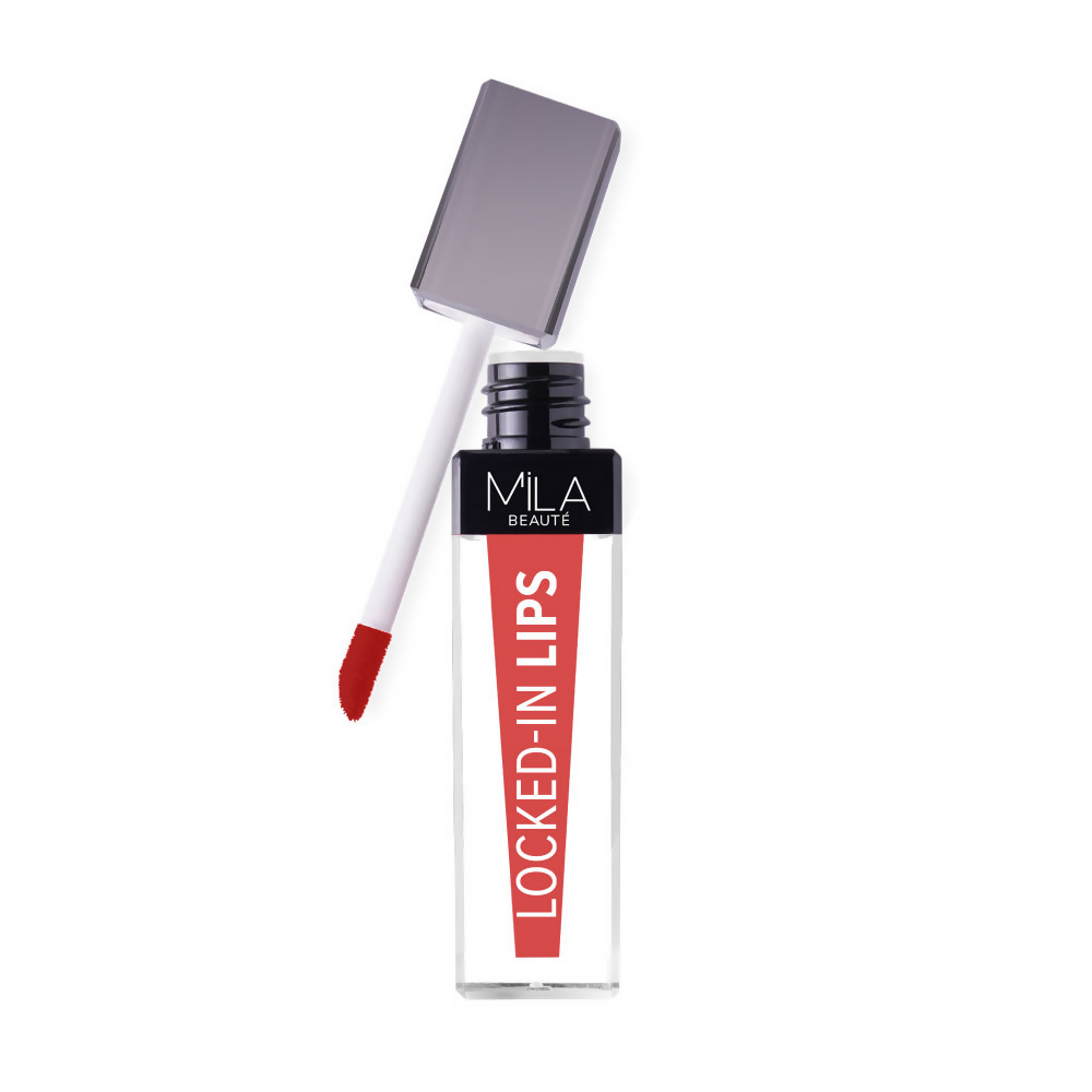 Image 1 of Mila Beaute 12 Hr Non-Transfer Locked-In Liquid Lipstick - Hazel Creme
