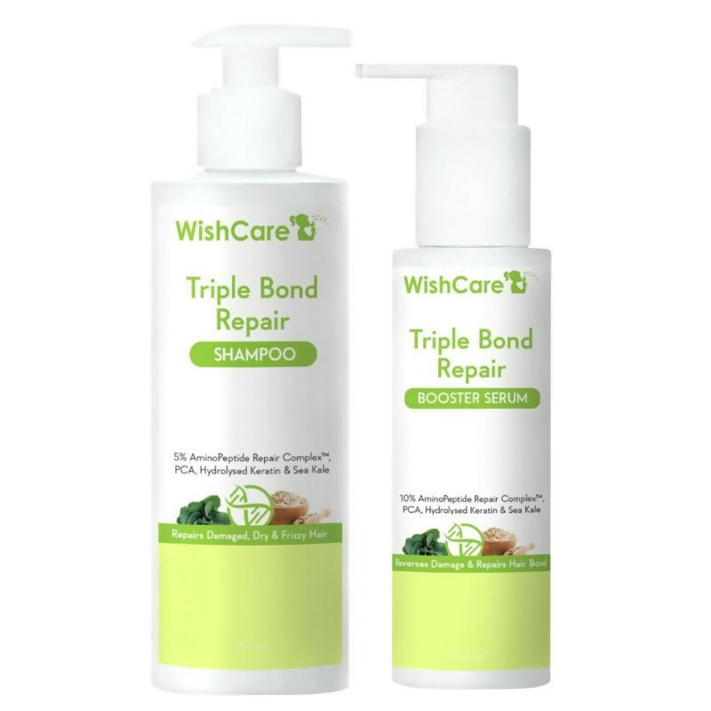 Image 1 of Wishcare Triple Bond Repair Combo - For Dry & Frizzy Hair with Amino Peptide for Damaged Hair