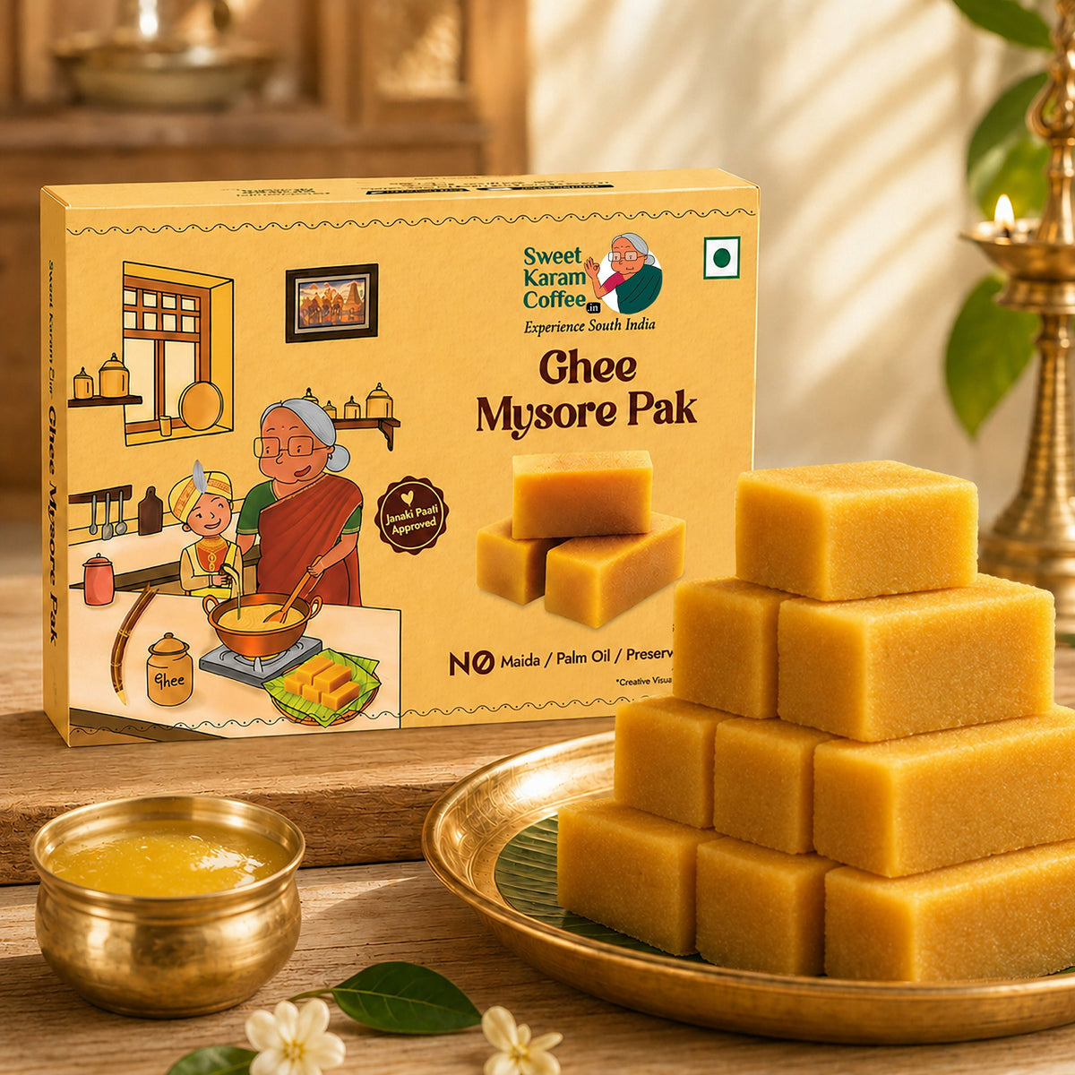 Image 2 of Sweet Karam Coffee Ghee Mysore Pak