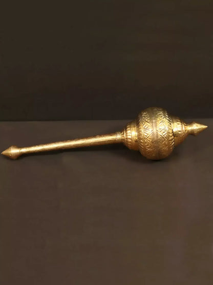 Image 3 of Ishwar Arts 27" Lord Hanuman Weapon Brass Mace (Gada)