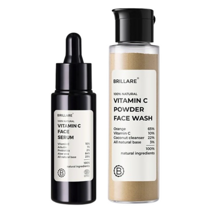 Image 1 of combo / Pack of 1 for the product Brillare 10% Vitamin C Face Serum & Vitamin C Powder Face Wash