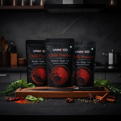 Image 3 of UNMIXED Chilli Powder Combo – Teja, Byadgi & Kashmiri | Family Pack