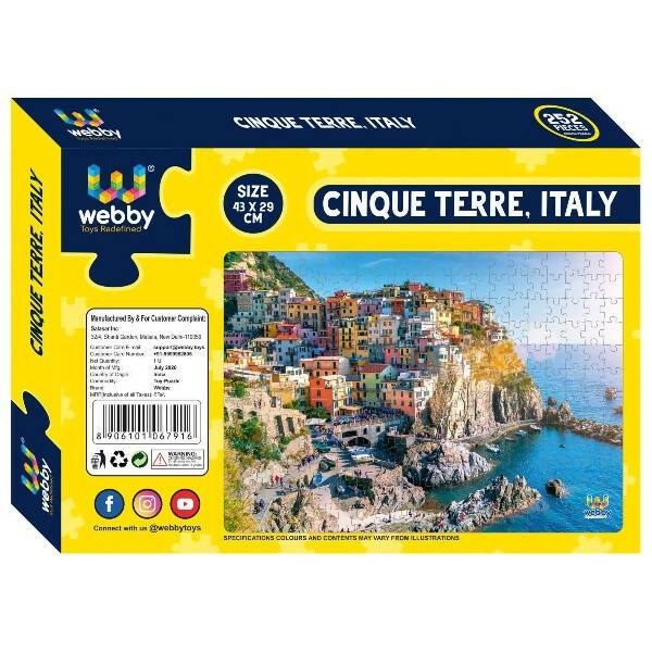 Image 5 of Webby Cinque Terre & Italy Jigsaw Puzzle- 252 Pcs