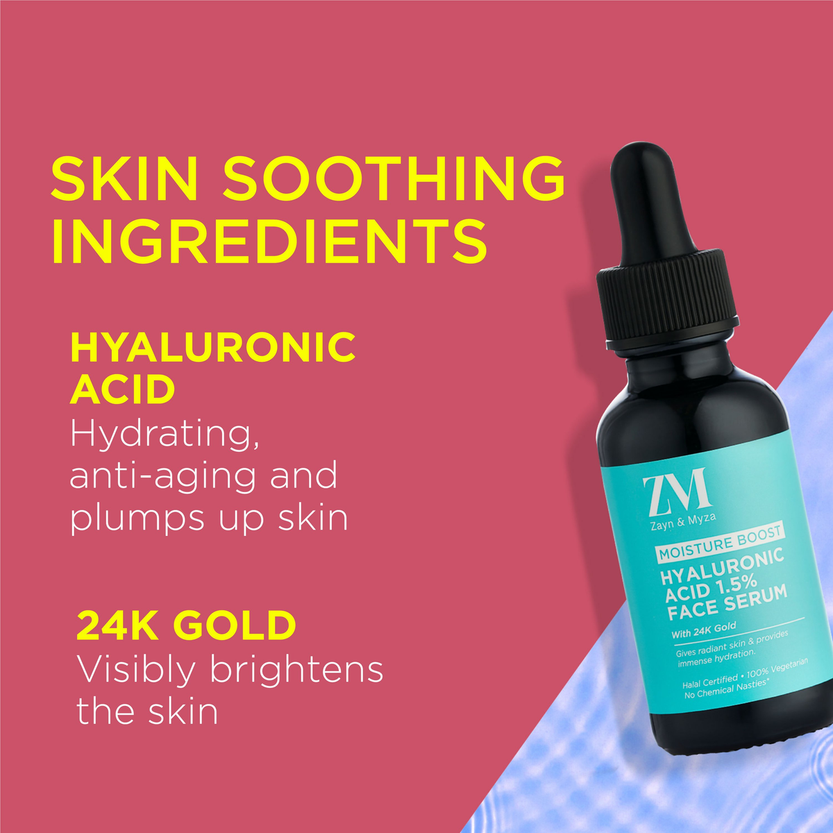 Image 5 of Zayn & Myza Hyaluronic Acid 1.5% & 24K Gold Face Serum