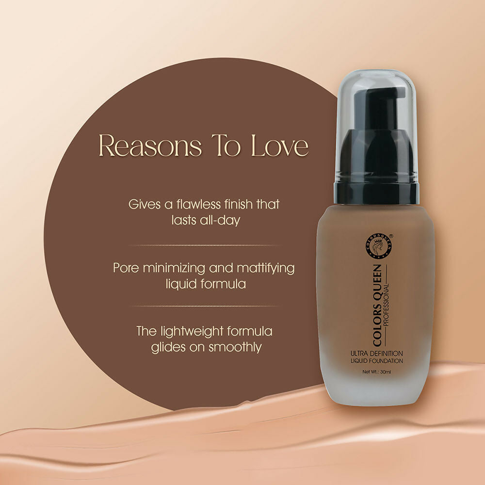 Image 4 of Colors Queen Ultra Definition Liquid Foundation - Caramel