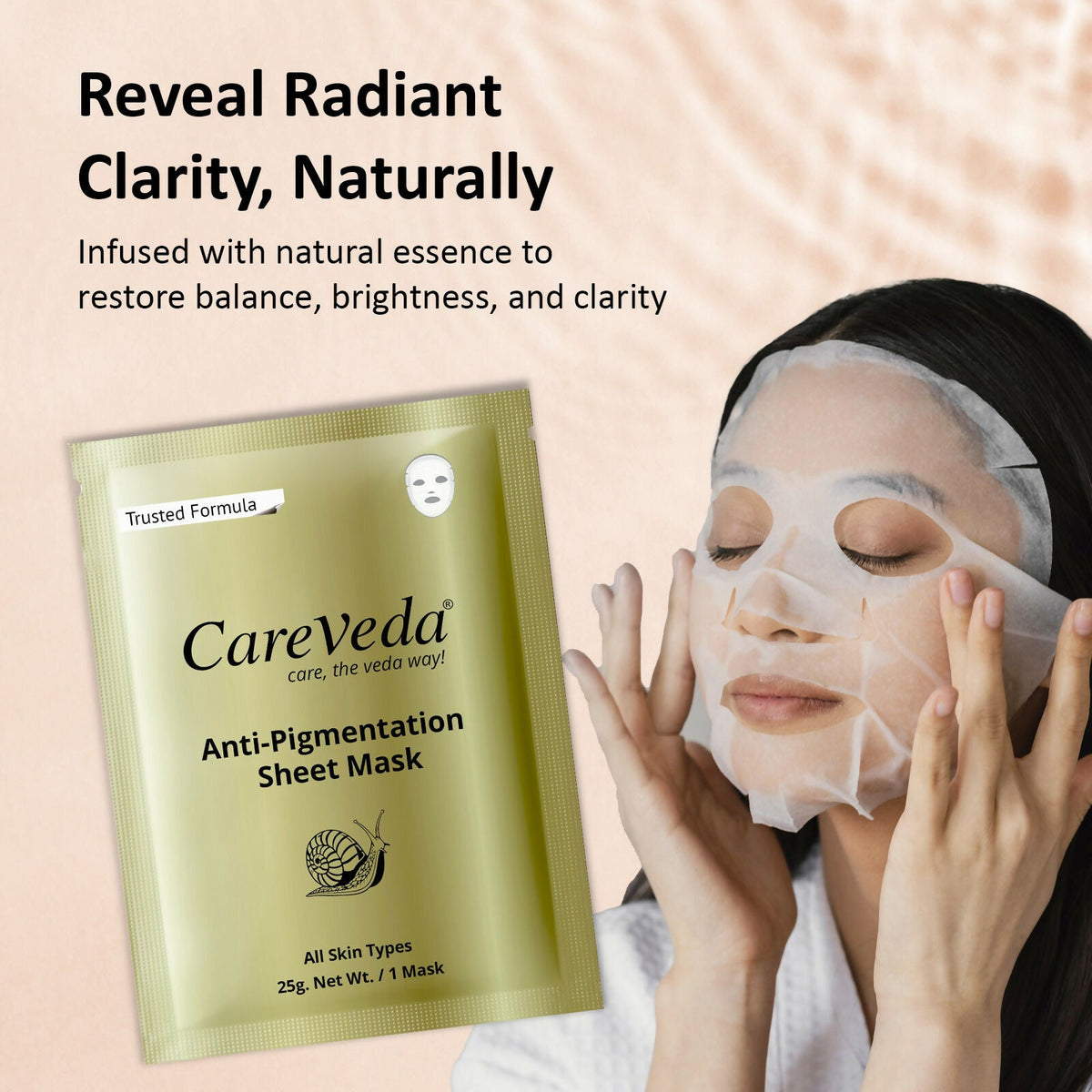 Image 5 of CareVeda Tone & Glow Anti Pigmentation Sheet Mask Suitable For All Skin Types