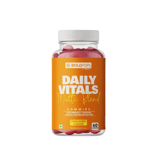 Image 1 of 60 gummies for the product Boldpops Daily Vitals Multi Blend Gummies (Strawberry)
