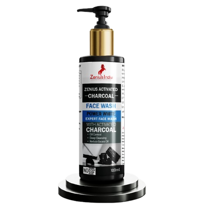 Image 1 of 100 ml for the product Zenius Activated Charcoal Face Wash for Cleanse Face Dirt and Improve Skin