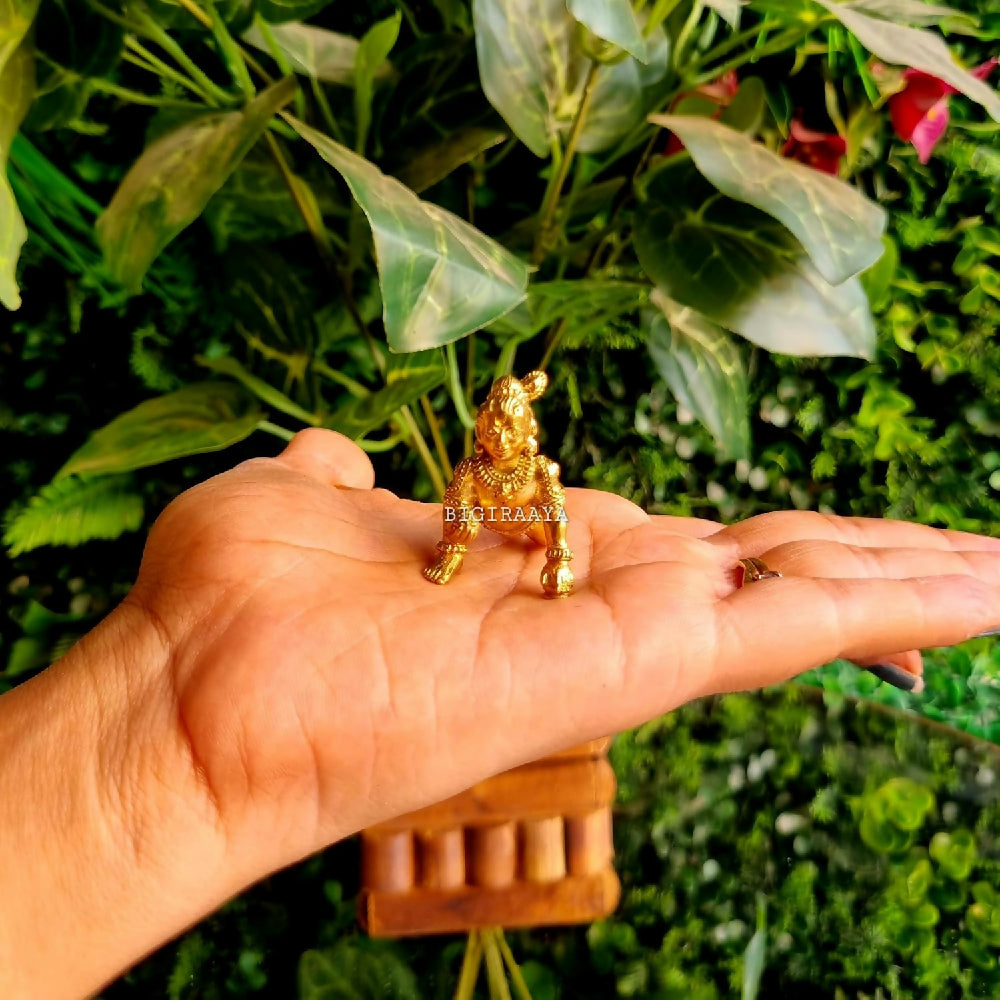 Image 2 of Pure Brass Bal Gopal Statue