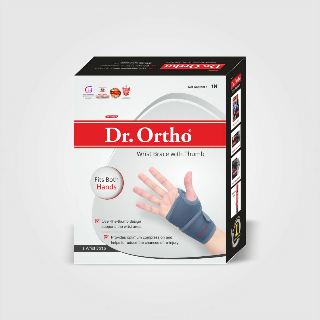 Image 1 of 1 pcs / Pack of 1 for the product Dr. Ortho Wrist Brace with Thumb