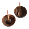 Image 1 of 150 ml / Set of 2 for the product Thenga Artisan Mini Coconut Shell Bowl with Spoon