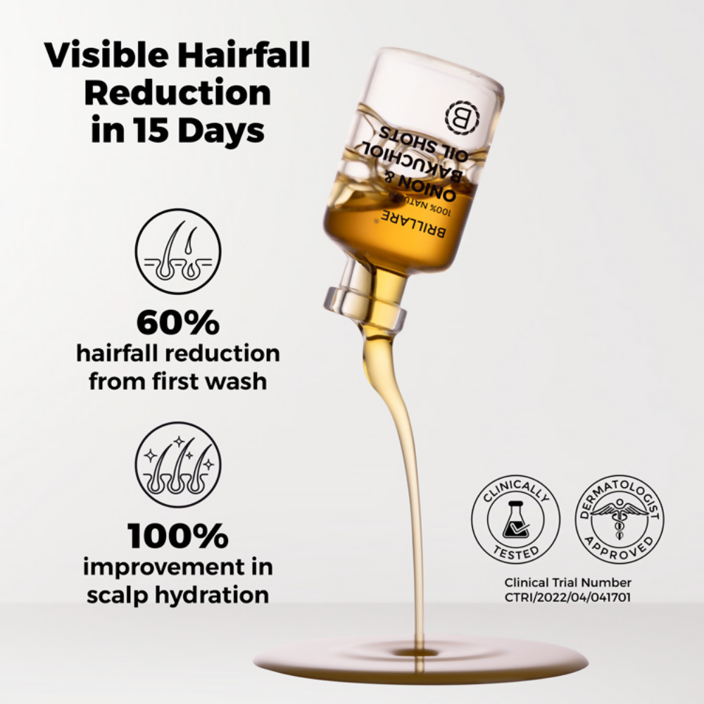 Image 2 of Brillare Onion & Bakuchiol Oil Shots For Hair Fall Reduction