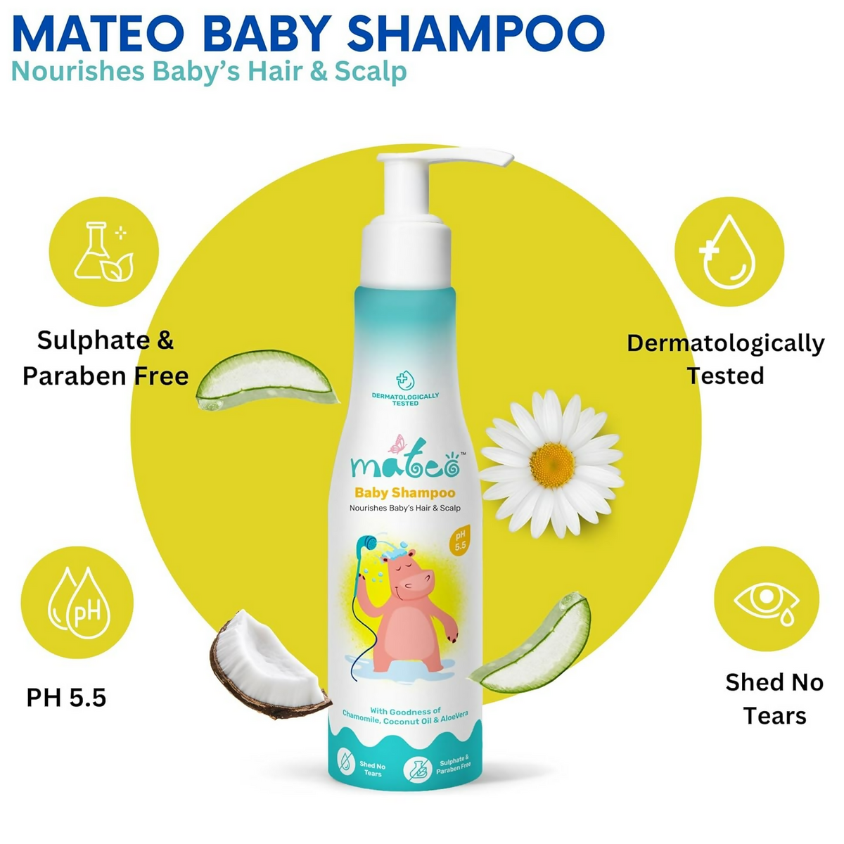 Image 4 of Mateo Baby Shampoo Nourishes Baby’S Hair And Scalp
