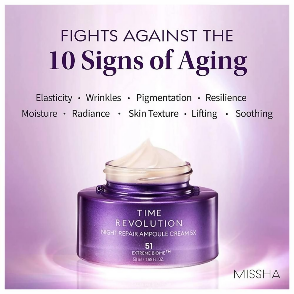Image 5 of Missha Time Revolution Night Repair Ampoule Cream 5x