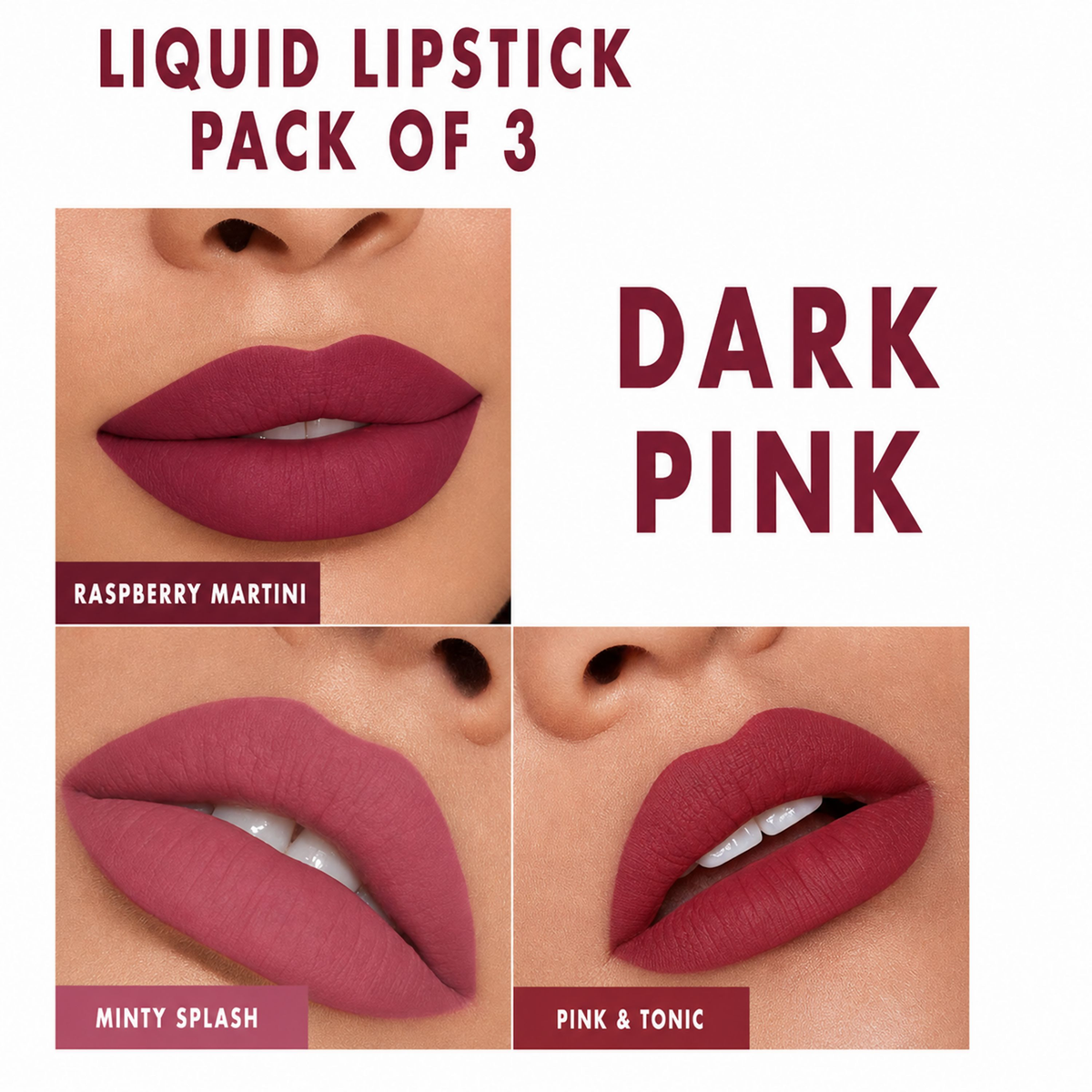 Image 2 of Love Earth Liquid Mousse Matte Lipstick Dark Pinks