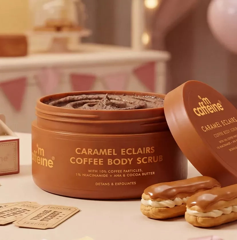 Image 1 of 175 gm / Pack of 1 for the product mCaffeine Caramel Eclairs Coffee Body Scrub