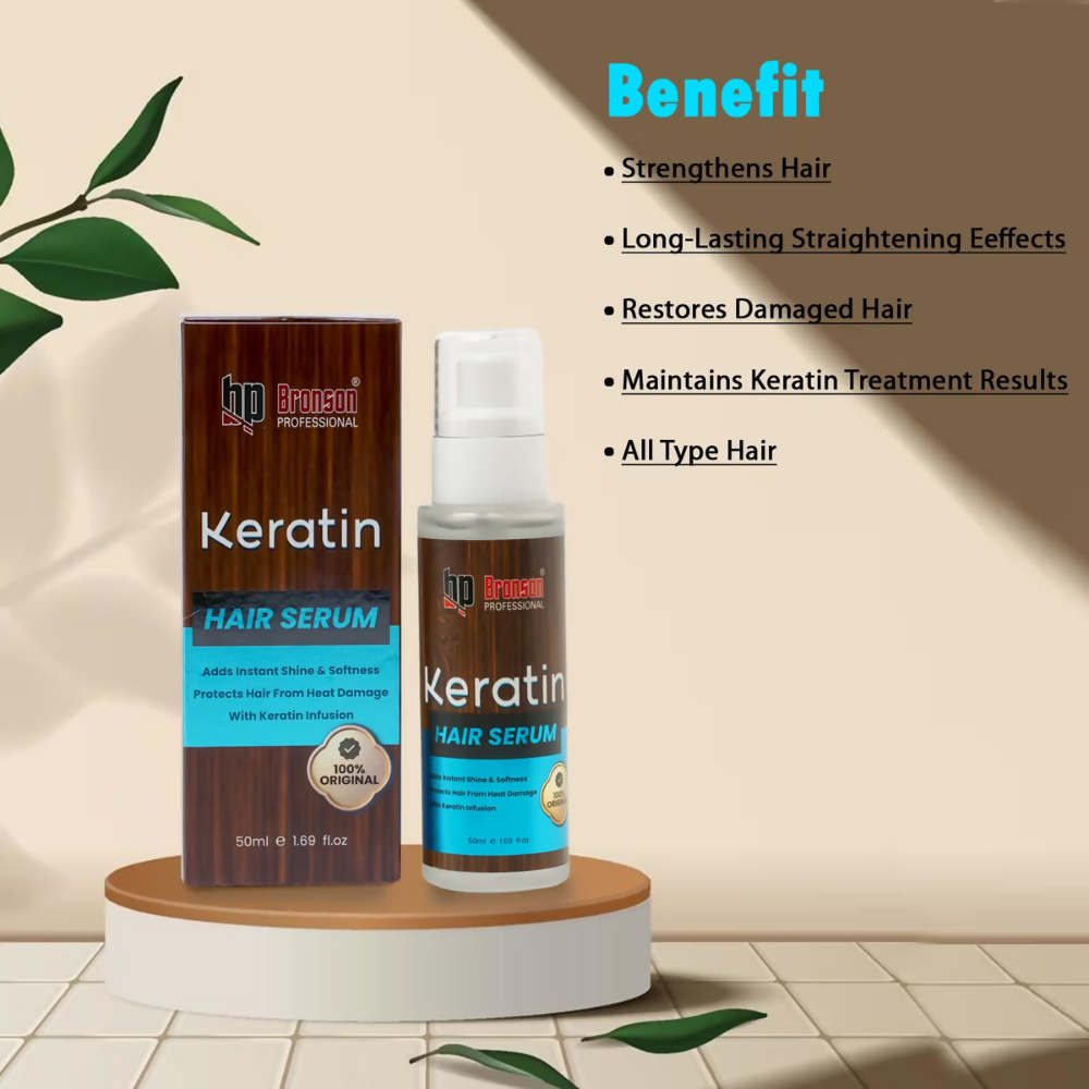 Image 2 of Bronson Professional Keratin Hair Serum Anti Frizz Hair Serum