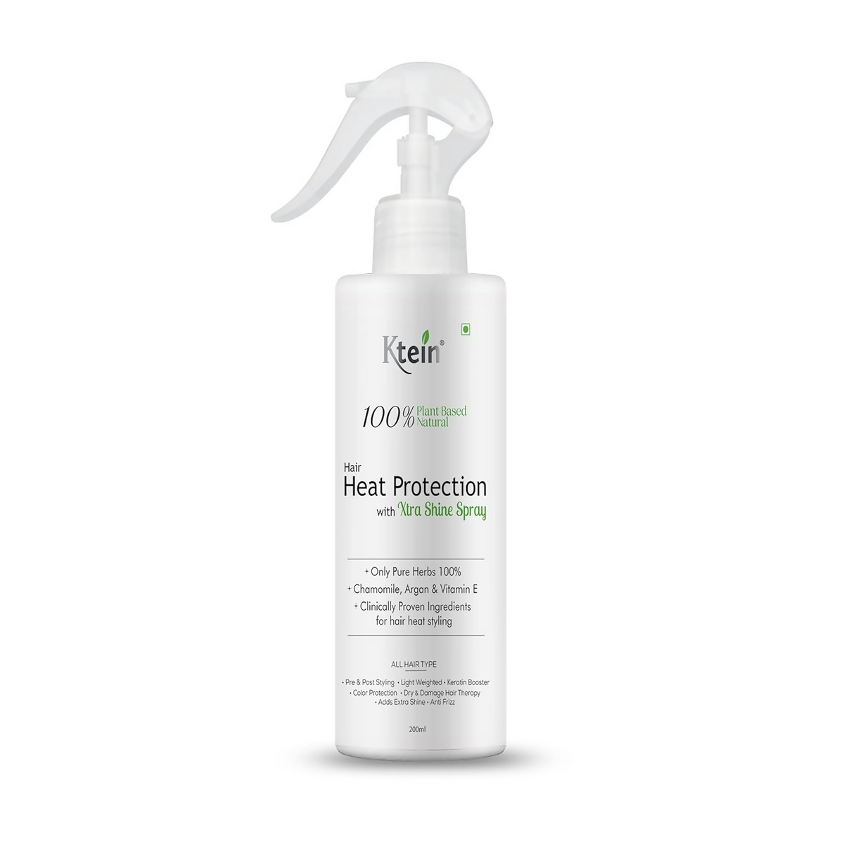Image 1 of ktein 100% Plant Based Natural Hair Heat Protection with Xtra Shine Spray Hair Spray