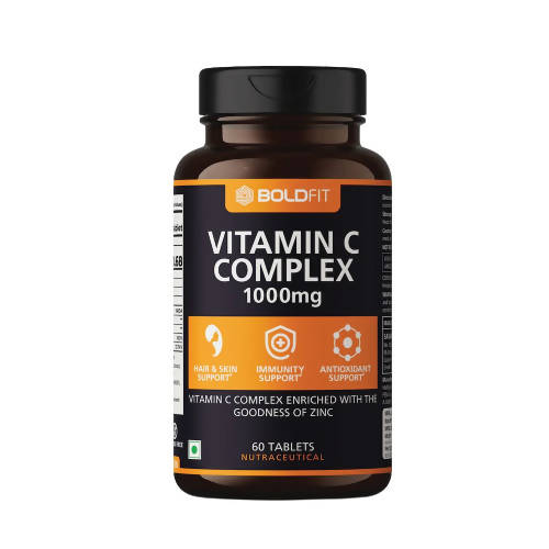 Image 1 of 60 tabs for the product Boldfit Vitamin C Complex 1000mg Tablets