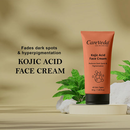 Image 4 of CareVeda Kojic Acid Face Cream For Reduces Dark Spots & Pigmentation Suitable For All Skin Types
