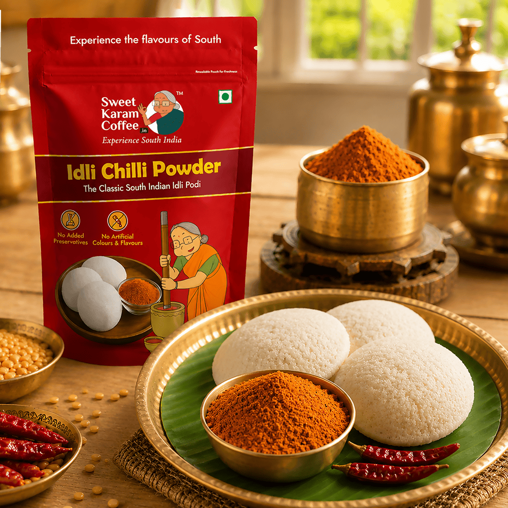 Image 2 of Sweet Karam Coffee Idli Powder (Chilli Gun Powder)