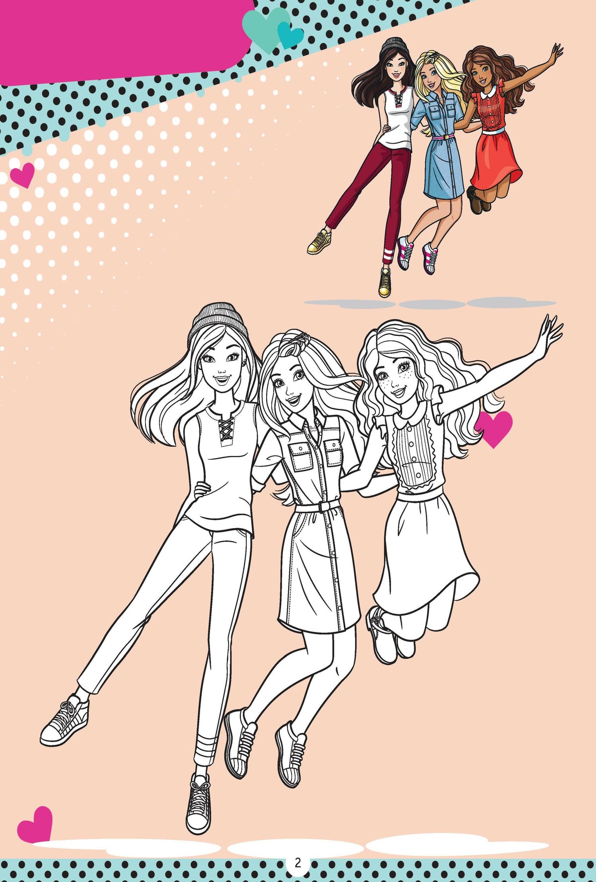 Image 2 of Dreamland Publications Barbie Copy Colouring Book : Children Drawing, Painting & Colouring Book