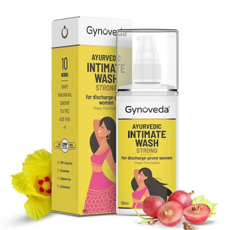 Image 1 of Gynoveda Intimate Wash Strong For White Discharge