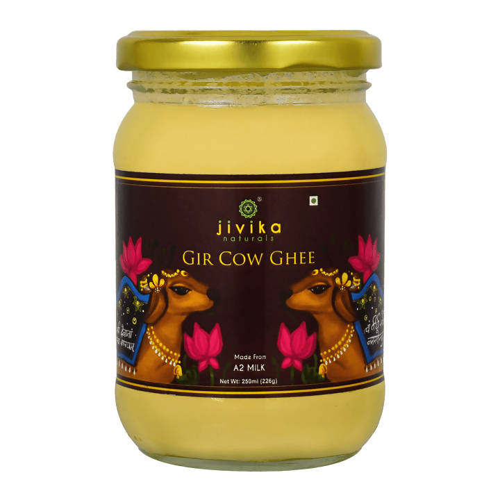 Image 1 of 250 ml / Pack of 1 for the product Jivika Naturals Gir Cow Ghee | Made From Grass Fed Cow's Milk | Nutritious Organic Desi Ghee