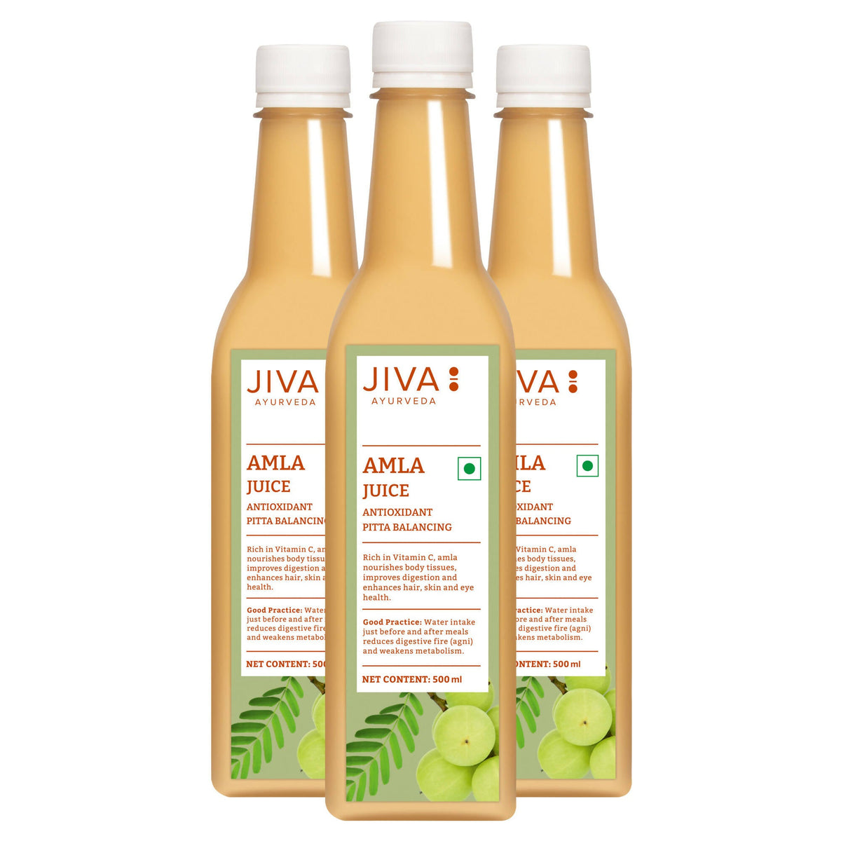 Image 1 of 500 ml / Pack of 3 for the product Jiva Ayurveda Amla Juice
