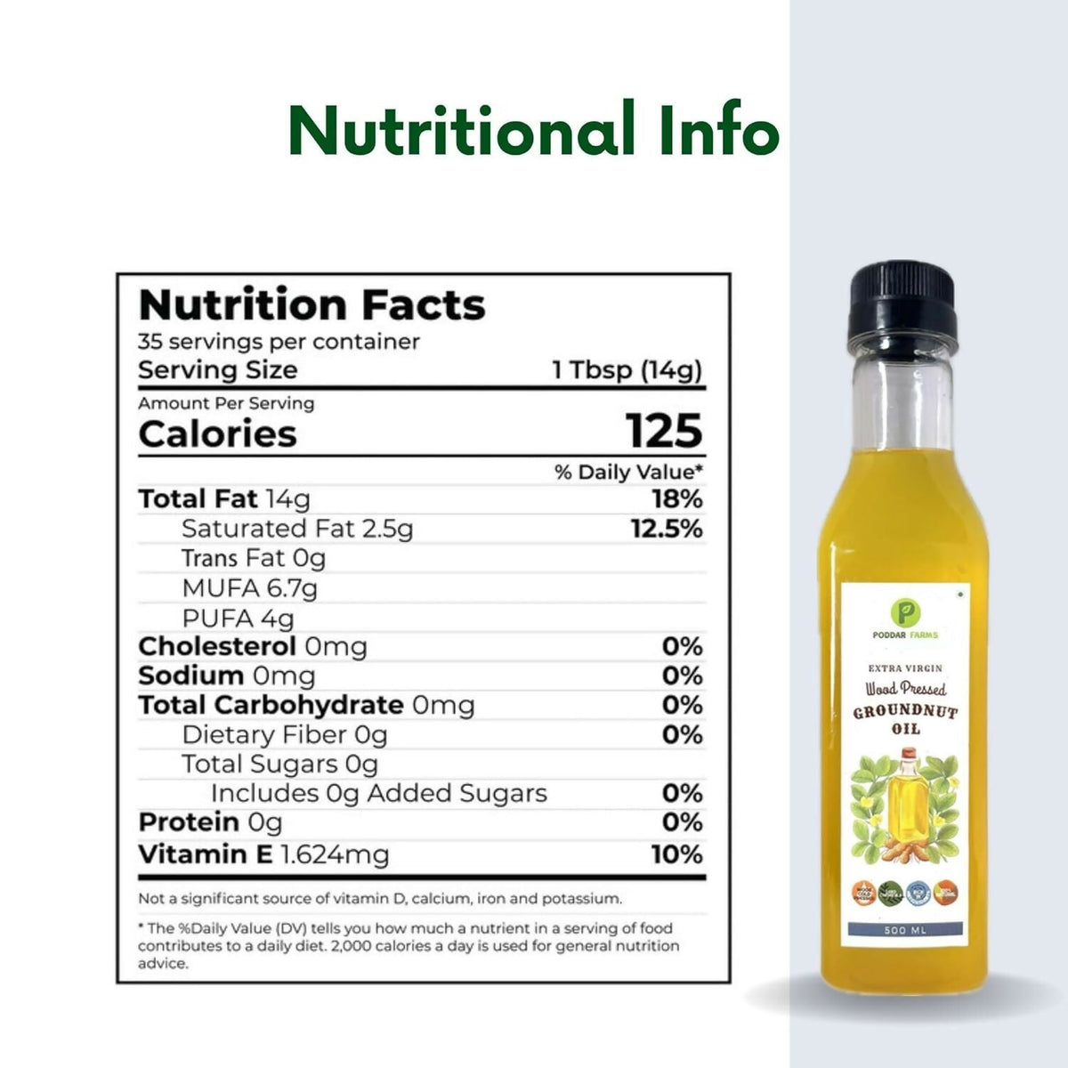 Image 4 of Poddar Farms Wood Pressed Groundnut Oil