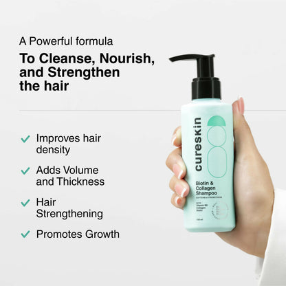 Image 2 of Cureskin Biotin & Collagen Vitamin B5 Glycolipids Shampoo: Strengthen Hair, Reduce Hairfall & Repair Damage