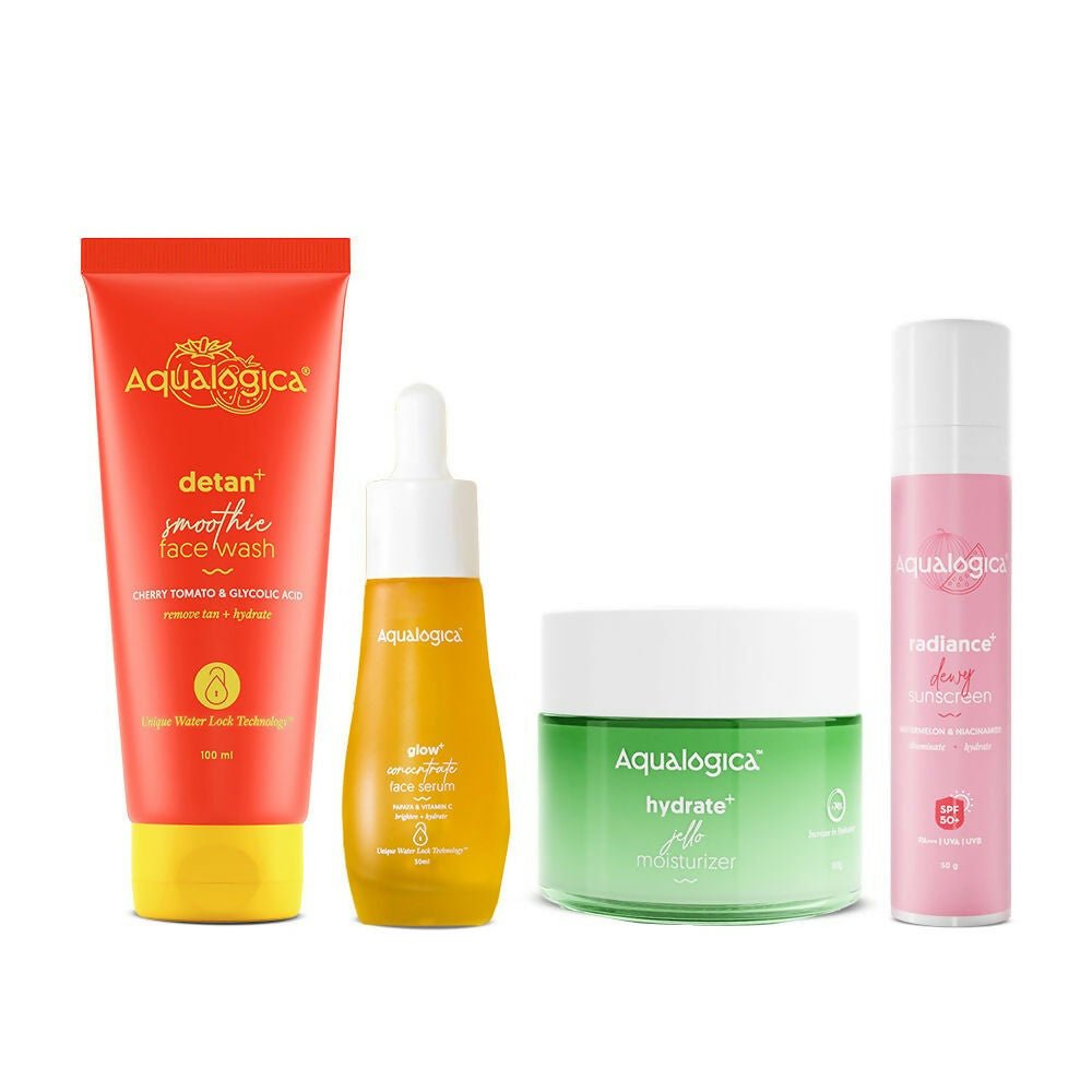 Image 1 of combo / Pack of 1 for the product Aqualogica CSMS (Cleanser, Serum, Moisturizer, Sunscreen) Must Have Combo