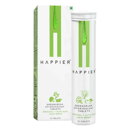 Image 1 of 15 tabs for the product Happier Greencrush Effervescent Tablets