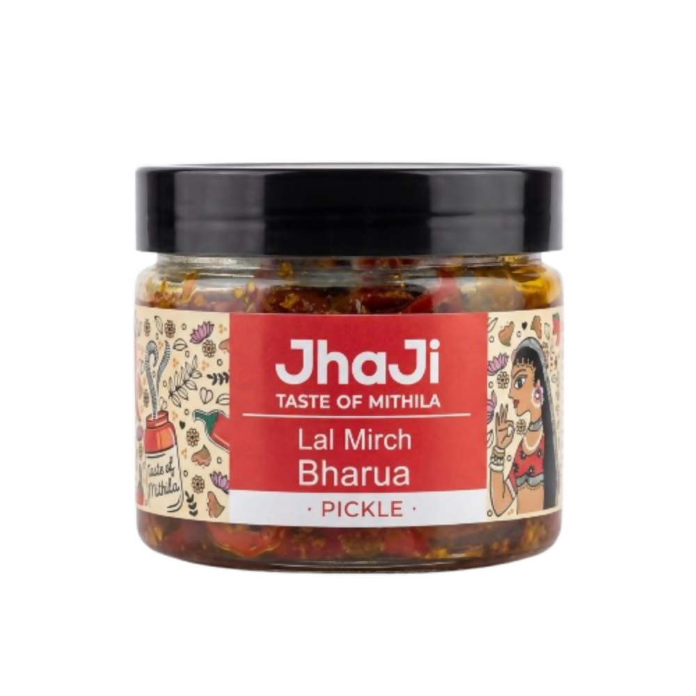 Image 1 of 250 gm / Pack of 1 for the product Jhaji Store Lal Mirch Bharua Achar (Stuffed Red Chilli Pickle)