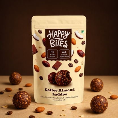 Image 2 of Happy Bites Coffee Almond Laddoo