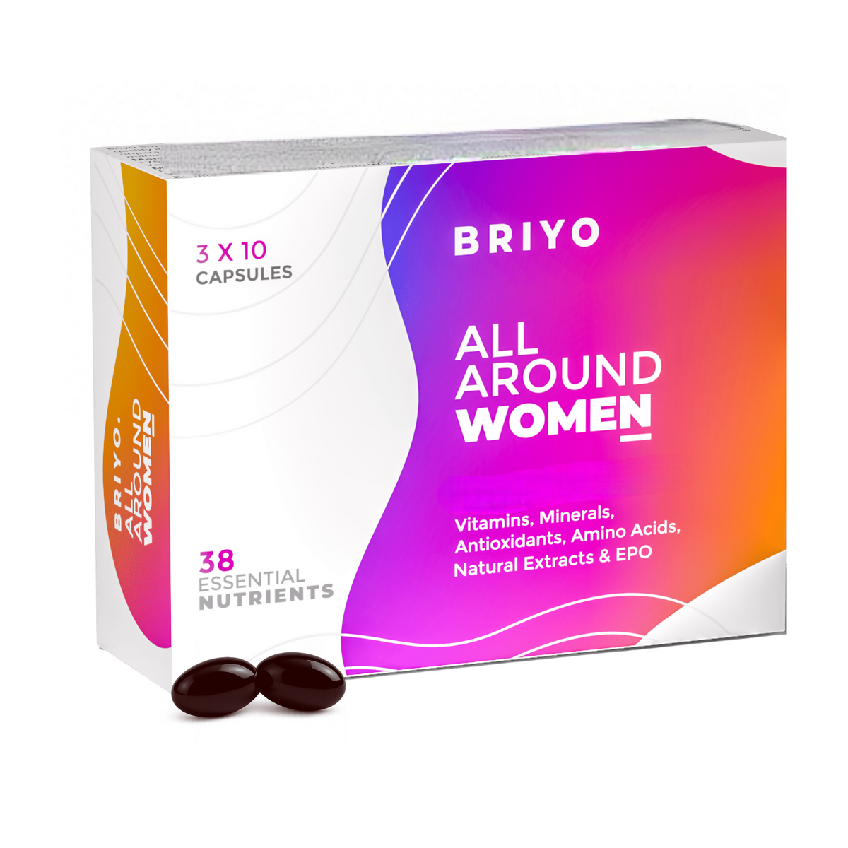 Image 1 of 30 caps for the product Briyo All Around Daily Women's Multivitamin Capsules