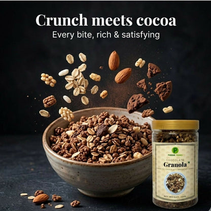 Image 7 of Poddar Farms Chocolate Granola Crunchy, Nutritious Mix Breakfast Cereal