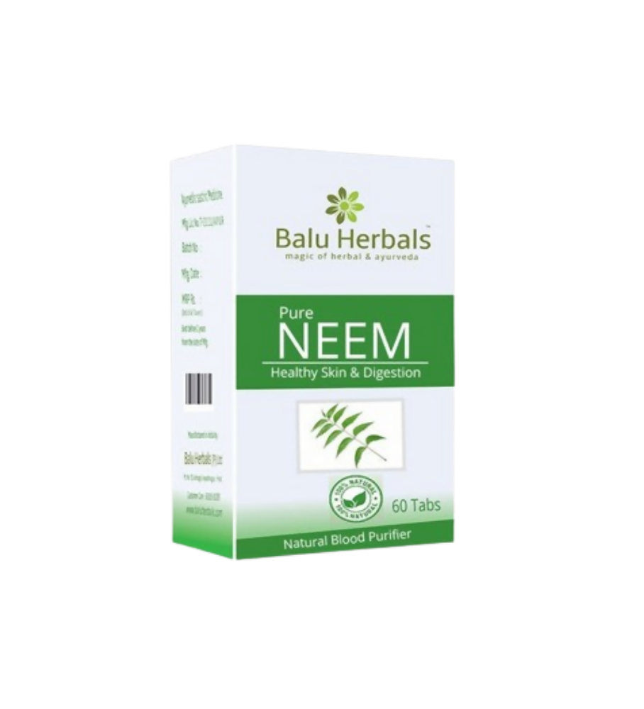 Image 1 of 60 tabs for the product Balu Herbals Neem Tablets
