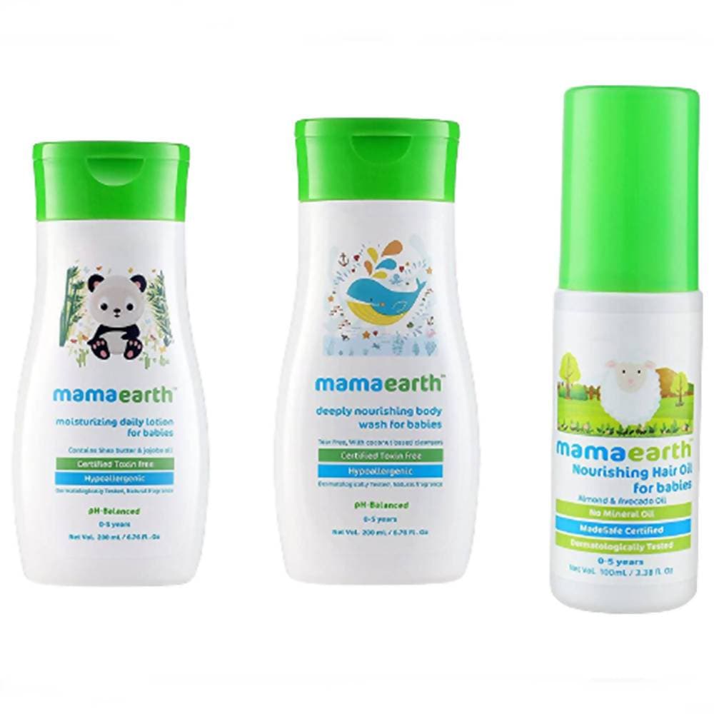 Image 1 of Mamaearth Nourishing Baby Care Combo