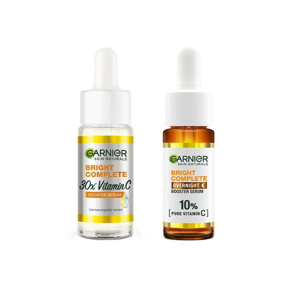 Image 1 of Garnier 30X Vitamin C Day + 10% Vitamin C Night Serum Mini Combo - Wake Up to 73% Brighter Skin