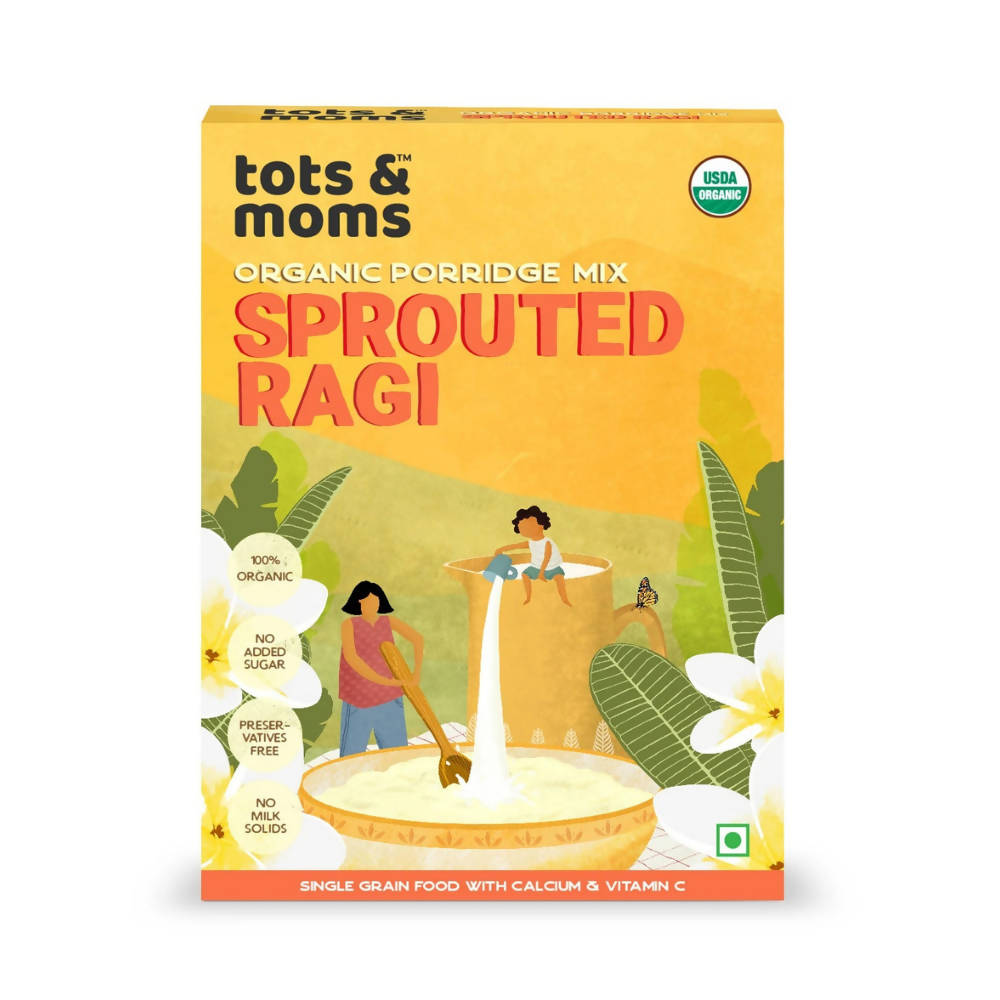 Image 1 of 200 gm for the product Tots and Moms Organic Sprouted Ragi Porridge Mix