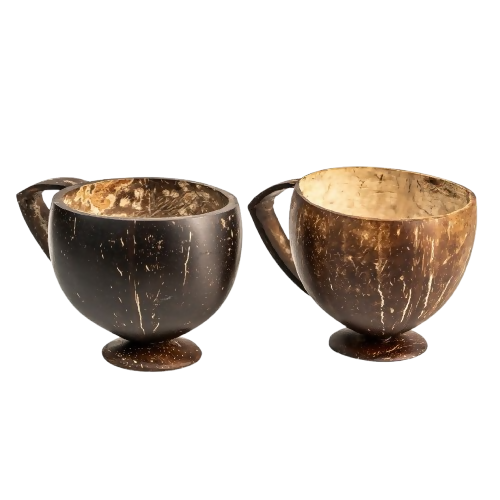 Image 1 of 200 ml / Set of 2 for the product Thenga Coconut Shell Teacup - Brown
